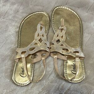 Candie's Gold Sandals